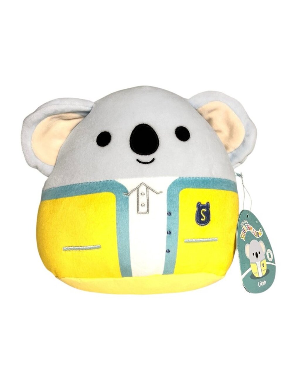 NWT Squishmallow 8 inch. Lilah the Koala School Cardigan First to Market